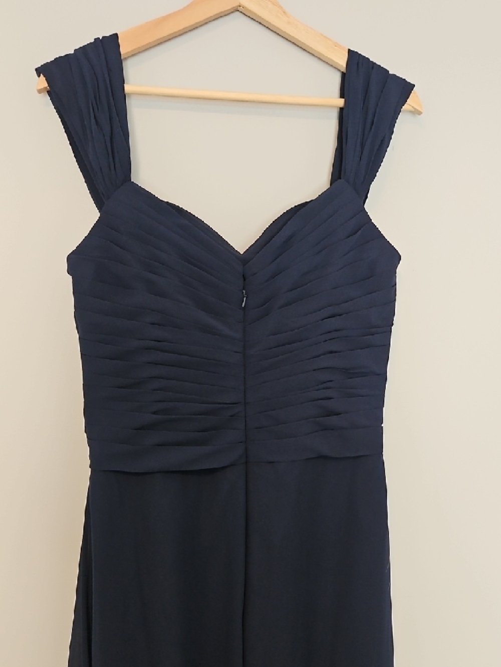 Bill Levkoff Navy Blue Sweetheart Strap Maxi Dress - Picture 6 of 6